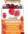 Lifeable Womens Multivitamin Gummy With Vitamin A C D E Niacin B6 Folate B12 Biotin Pantothenic Acid Iodine Zinc Great Tasting Multivitamin For Women Gummies 90 Gummies
