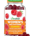 Lifeable Womens Multivitamin Gummy with Vitamin A C D E Niacin B6 Folate B12 Biotin Pantothenic Acid Iodine Zinc Great Tasting Multivitamin for Women Gummies 90 Gummies