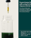 AG1 Vitamin D3 K2 Drops 1000IU of Vitamin D3 and 100mcg of K2 per Serving Supports Bone Density and Calcium Absorption (Athletic Greens)