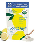 GoodOnya Organic Hydration Electrolyte Drink Mix, Certified Organic Hydration Powder, Non-GMO, Biochecked Glyphosate Free, Low Sugar, Lemonade Flavor, No Artificial Flavors, 20 Servings