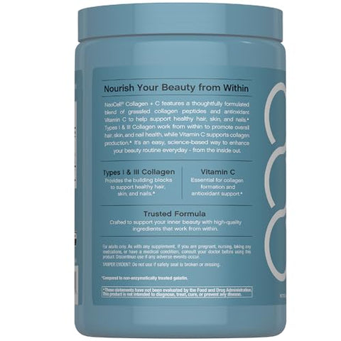 Neocell Collagen Peptides Pills 400 Caplets Grass Fed With Vitamin C Superior Absorption Formula For Women And Men