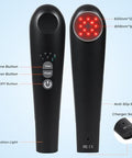 Figerm Cold Laser Therapy Device For Pain Relief Infrared Red Light Therapy Devices For Knee Neck Joint And Muscle With 808Nm & 650Nm 3 Power Mode/ 4 Timer Handheld Black
