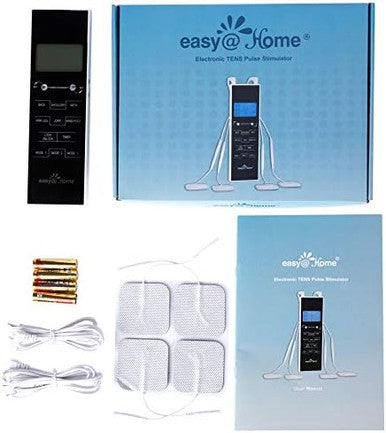 EasyaHome Easya Home Tens Unit Muscle Stimulator Electronic Pulse MassagerEms Tens MachinePain Relief Therapy Pain Management DeviceBacklit Lcd Display Otc Home Use - Fsa Eligible Handheld Ehe010