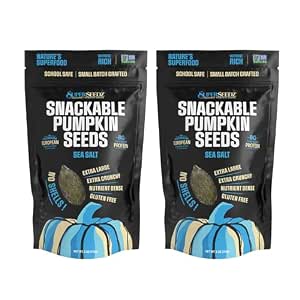 Jumbo Sized Lightly Sea Salted Pumpkin Seeds in Shell by Gerbs - 2 LBS - Top 11 Food Allergen Free & Non GMO - Premium Giant Size Whole Roasted Pepitas ÃƒÂ¢Ã¢â€šÂ¬Ã¢â‚¬Å“ COG USA | Small Batch Roasted, In-Shell, 13-14 mm | Naturally Crunchy & Mild | Top 14 Allergen-Free