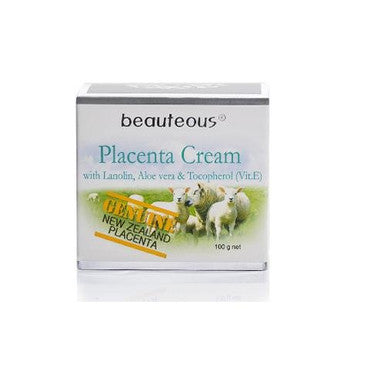 Beauteous Placenta Cream with Lanolin, Aloe Vera and Vitamin E, 100 Gram