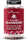 Eu Natural 9-In-1 Killer Cranberry Pills For Women Uti Defense Blend With Clinically Studied Ingredients 9 Extract Urinary Tract Supplement Pine Bark, Propolis, Vitamin D & More 60 Fast-Acting Capsules