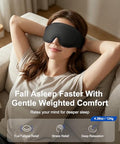 Focbeo Weighted Eye Mask For Sleeping - 100% Blackout Sleep Mask For Women & Men 3D Contoured Eye Mask For Lash Extensions Zero Eye Pressure Memory Foam Adjustable Strap For Airplane Travel & Meditation