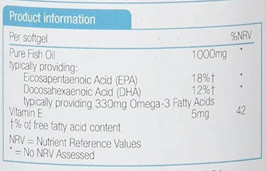 Natures Aid Fish Oil Capsules 1000mg Pack of 90