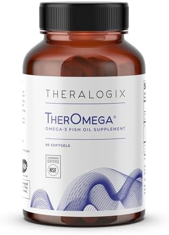 Theralogix Theromega Omega3 Fish Oil Supplement Supports Heart Brain Immune & Joint Health 700 Mg Dha & Epa From Wild Alaska Pollock Sustainably Sourced Nsf 90 Softgels