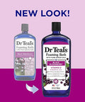 Dr Teal'S Foaming Bath With Pure Epsom Salt Black Elderberry With Vitamin D 34 Fl Oz (Pack Of 4) (Packaging May Vary) & Pure Epsom Salt Soak Soothe & Comfort With Oat Milk & Argan Oil 3 Lbs