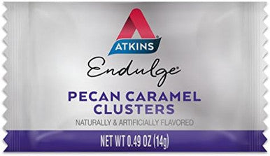 Atkins Pecan Caramel Clusters 60 Count Caramel Chocolate Nut Roll Snack Bar 16 Count