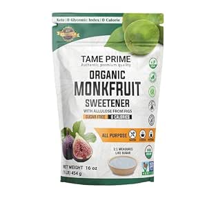 So Nourished Monk Fruit Sweetener with Allulose Granular- 1:1 Sugar Substitute, Keto - 0 Calorie, 0 Net Carb, Non-GMO (5 lb / 80 oz)