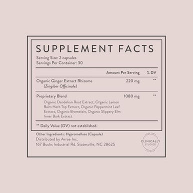 Arrae Fast Acting Bloating Relief Digestive Enzymes All Natural Bloat Gas and Indigestion Relief Capsules 60 Count