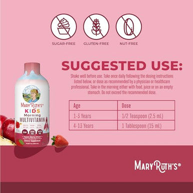 Maryruth's Liquid Morning Multivitamin For Kids 180 Servings 1522 Fl Oz