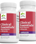 Terry Naturally Clinical Essentials Supplement To Aid Bone Cardiovascular & Immune Health Supplement With Chelated Minerals Supplement With Bvitamins & Vitamin C 120 Capsules (Pack Of 2)