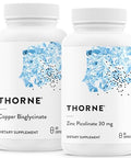 Thorne - Trace Minerals Bundle - Zinc Picolinate And Copper Bisglycinate - Essentials For Wellness 60 Servings