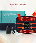 Evateale Red Light Therapy Belt For Body Cordless Infrared Therapy Belt For Back/Abdomen Waist Wrap With Pulse/Vibration Massage & Timer Pain Relief Muscle Relaxation & Circulation Boost For Parents