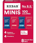 RXBAR Minis Protein Bars, Protein Snack Bars, Variety Pack, 7.3oz Box (8 Bars)