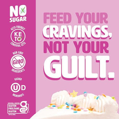 No Sugar Keto Bar Snack Low Carb No Sugar Keto Snack Food With Keto Friendly Macros (12 X 1.41Oz Bars Birthday Cake)