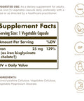Solgar Gentle Iron (Iron Bisglycinate) 25 Mg - 90 Vegetable Capsules - Non-Constipating Gentle On Your Stomach - Non-Gmo Gluten Free 90 Servings