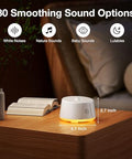 Leicex Sound Machine White Noise Machine - 30 Soothing Sounds 10 Colors Night Light Rechargeable Battery- Travel Portable Sound Machine For Sleep Baby Adults Perfect Sleeping Companion