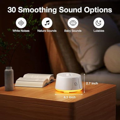Leicex Sound Machine White Noise Machine - 30 Soothing Sounds 10 Colors Night Light Rechargeable Battery- Travel Portable Sound Machine For Sleep Baby Adults Perfect Sleeping Companion