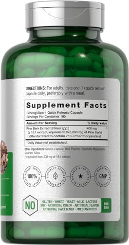 Horbaach Pine Bark Extract 180 Capsules