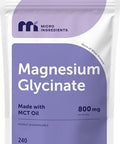 Micro Ingredients Magnesium Glycinate 800 Mg Per Serving 240 Softgels Chelated Magnesium Supplement With Mct Oil Non-Gmo Gluten Free No Soy