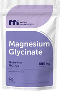 Micro Ingredients Magnesium Glycinate 800 Mg Per Serving 240 Softgels Chelated Magnesium Supplement With Mct Oil Non-Gmo Gluten Free No Soy