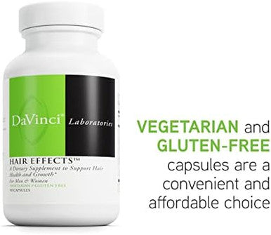 Davinci Labs Hair Effects Dietary Supplement To Support Healthy Hair Growth And Skin With Biotin Zinc Copper Saw Palmetto And Grape Seed Extract Gluten 90 Vegetarian Capsules