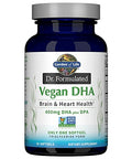 Garden Of Life Omega 3 Vegan Dha Supplements Dr. Formulated Vegan Dha 400Mg Dha & 90Mg Dpa In Triglyceride Form From A Single Source Omega 3 Supplement For Women'S And Men'S Health 30 Softgels