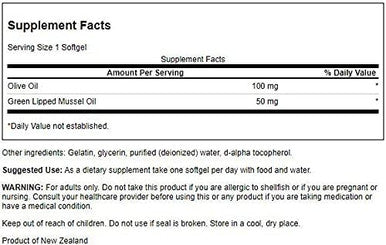 Swanson Zealand Green Lipped Mussel Oil 30 Sgels (4 Pack)