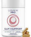 Lunakai Pro Usa Made Glp-1 Supplement - Natural Glp 1 Support With Probiotics & Resveratrol Supports Weight Management Cravings & Metabolism 60Ct