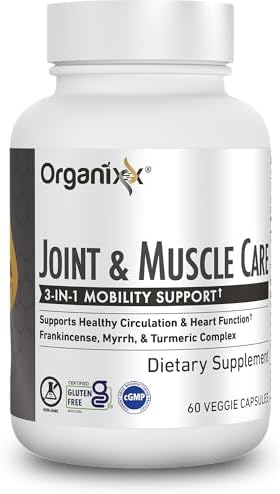 Organixx Magnesium Glycinate (60 Caps) and Joint and Muscle Care Turmeric (60 Caps) Bundle