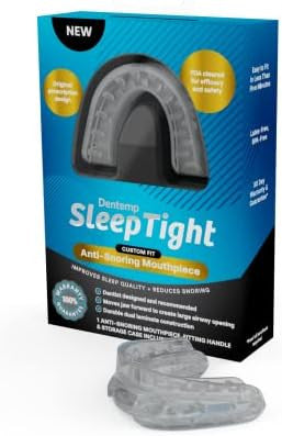 Dentemp Sleeptight Mouthpiece Anti Snoring Device - Custom Fit Snoring Mouthguard For A Sleep Apnea - Device Designed By Dentist And Made In Usa 1Pk