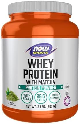 Now Sports Nutrition Whey Protein 24 G With Bcaas Matcha Powder 2Pound