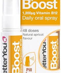 Betteryou Boost Vitamin B12 Oral Spray Natural Liquid Supplement Vitamin Spray For Daily B12 Intake Green Tea And Chromium 0.85 Oz