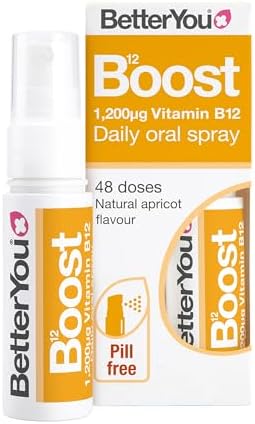Betteryou Boost Vitamin B12 Oral Spray Natural Liquid Supplement Vitamin Spray For Daily B12 Intake Green Tea And Chromium 0.85 Oz