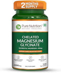 Pure Nutrition Chelated Magnesium Glycinate Supplement 120 Vegan Tablets 2000Mg Per Serving.