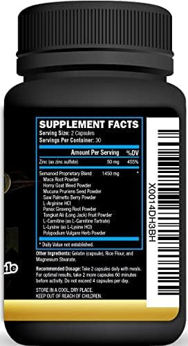 Semanoid (60 Caps) Maximum Fertility Formula And Semen Volumizer - Advanced Fertility Ingredients And Male Prenatal Vitamin Blend, 1 Month Supply