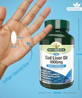 Natures Aid 1000mg High Strength Cod Liver Oil - Pack of 90 Capsules (Packaging May Vary)