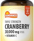 Sundance Cranberry Supplement 30000Mg 60 Capsules Plus Vitamin C Triple Strength Nongmo And Gluten Formula