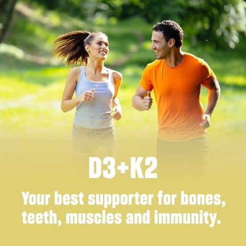 TALYA Vitamin D3 and K2 Liquid Vitamin D3 with K2 Drops 1000 IU Immune Support Helps Support Strong Bones and Healthy Heart NonGMO Vegan 60 Servings 0.34 fl.oz