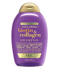 Ogx Thick & Full + Biotin Collagen Extra Strength Volumizing Shampoo With Vitamin B7 Hydrolyzed Wheat Protein For Fine Hair. Sulfate- Surfactants Thicker Fuller Hair 13 Fl Oz
