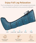 Mynt Full Leg Air Compression Massager Sequential Cordless Compress Therapy Machine For Circulation Pain Relief Rechargeable Leg Massage Recovery System With Multiple Modes & Intensities For Athlete