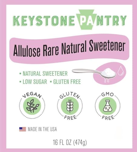 Keystone Pantry Liquid Allulose 1 Pint | Natural Low Calorie Sweetener for Coffee, Tea, Baking & Cooking | Keto, Diabetic Friendly, Zero Net Carbs, Vegan, Gluten Free, Non-GMO, Kosher