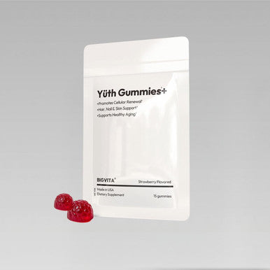 BigVita Yuth Gummy + | Spermidine-Infused Supplement for Glowing Skin, Strong Hair & Nails | Biotin, Vitamin C & Vitamin A for Collagen Support & Cellular Renewal | Anti-Aging Wellness Gummies