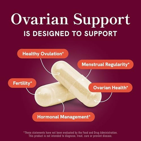Smnutrition Ovarian Support For Hormone Balance For Women Healthy Ovulation Menstrual Cycle & Reproductive Health Support Dim Supplement With Myoinositol & Dchiro Inositol & Folate Complex 30 Day Supply
