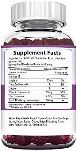 Herbion Elderberry Gummies With Vitamin C & Zinc Immune Support Gluten & Gelatin 60 Gummies For Adults & Children 4 Years & Above 2 Packs