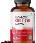 Futurebiotics Antarctic Krill Oil 2000Mg With Astaxanthin Omega3S Epa Dha And Phospholipids 100% Pure Premium Krill Oil Heavy Metal Tested Non Gmo 120 Softgels